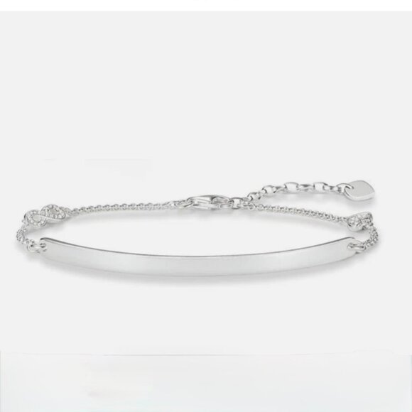 New Genuine Thomas Sabo sterling silver CZ Infinity Heart Lovebridge Bracelet - Picture 1 of 4
